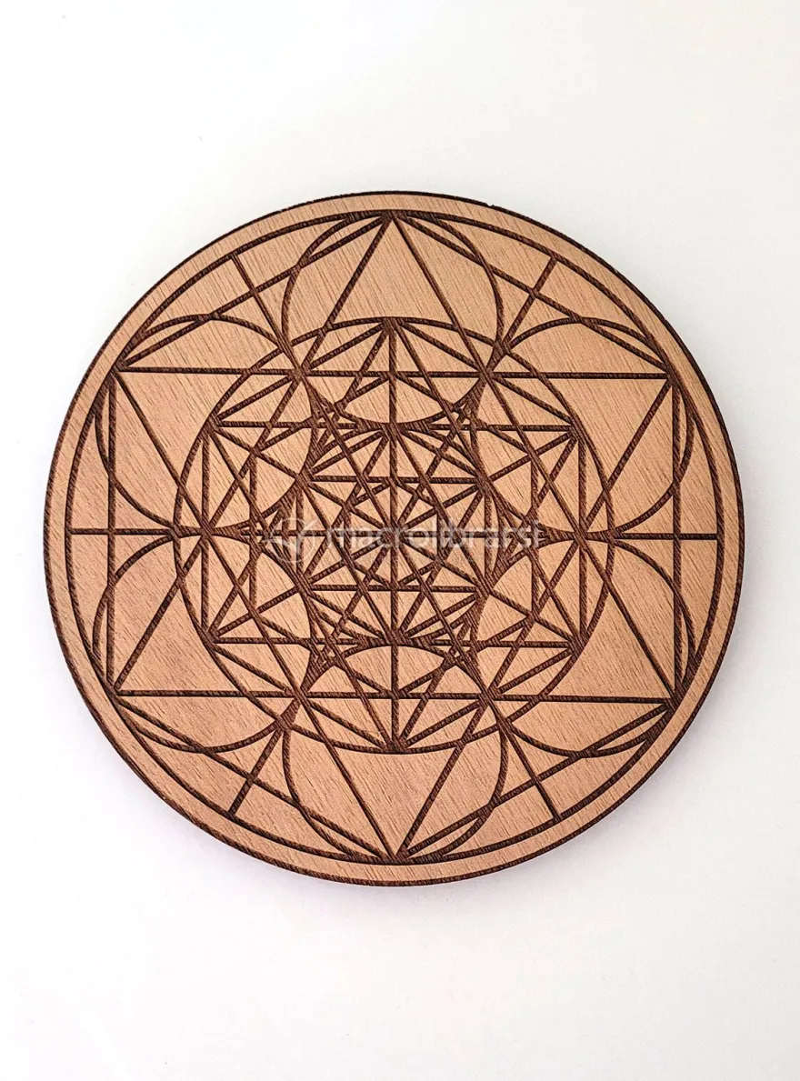 Sigillo di Venere/Amore Giordano Bruno - Disco Inciso in Legno Okumè