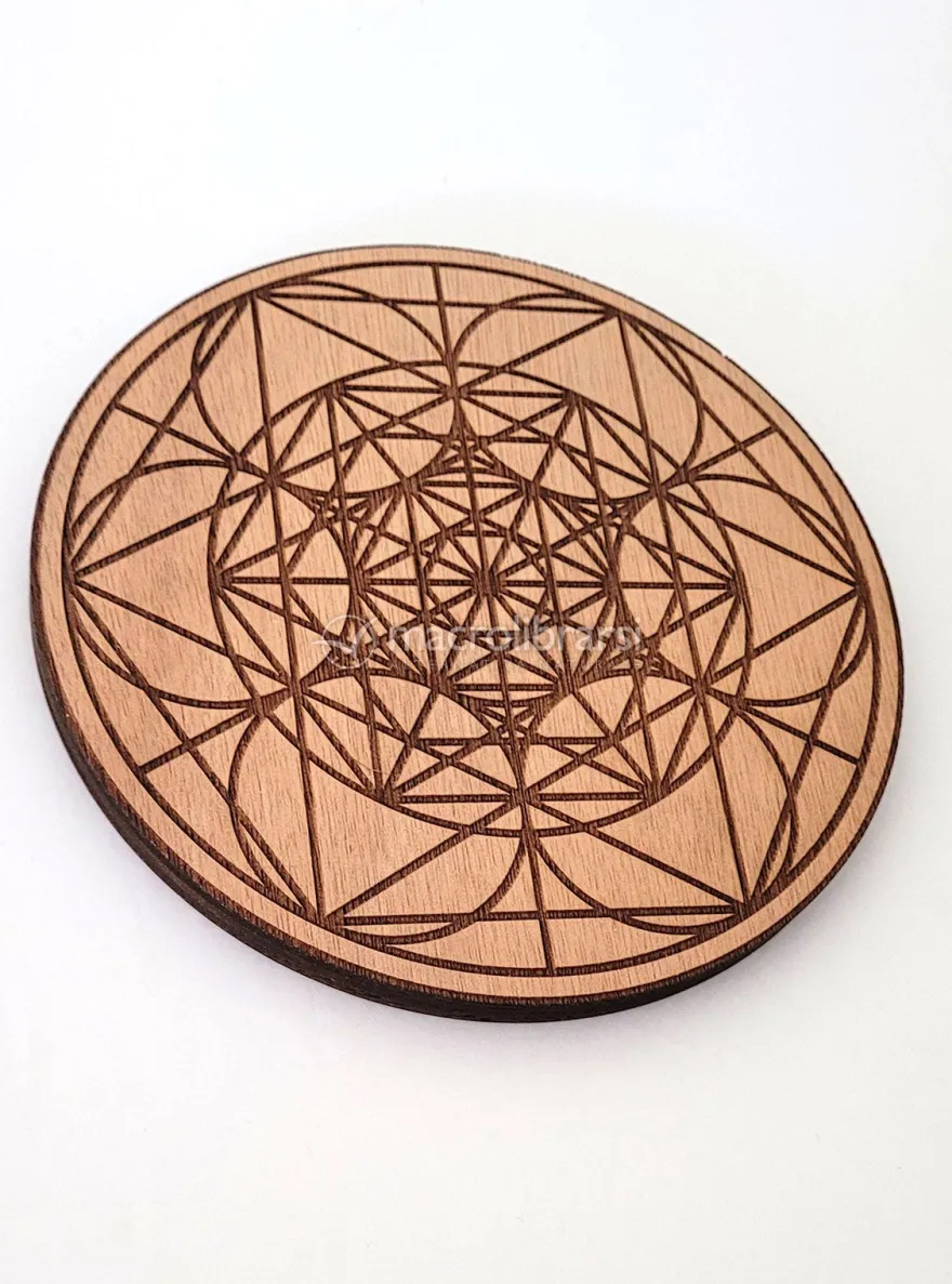 Sigillo di Venere/Amore Giordano Bruno - Disco Inciso in Legno Okumè