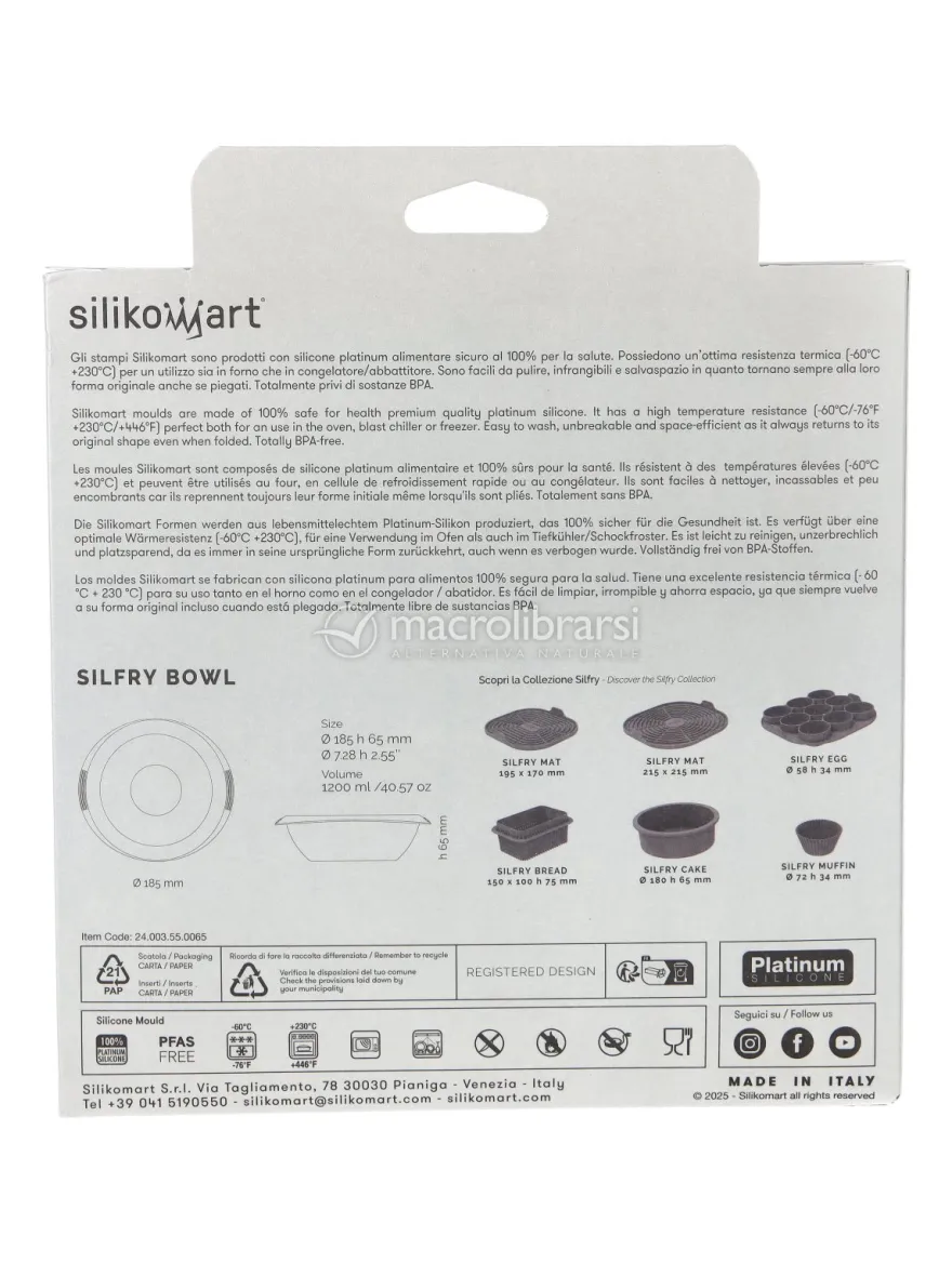Silfry Bowl - Ciotola in Silicone per Friggere ad Aria