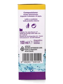 Silver Water - Argento Colloidale 20 ppm - Gocce e Spray