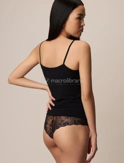 Slip Brasiliana in Pizzo - Nero - Taglia S-M