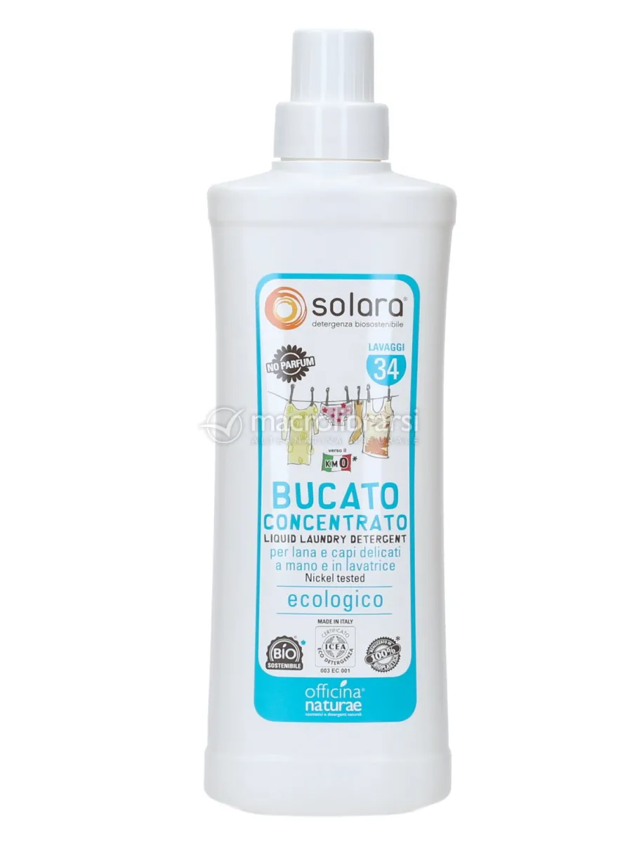 Solara Bucato Concentrato per Lana e Delicati - Senza Profumo - 1 l
