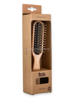 Spazzola Rettangolare Piccola in Legno con Denti Corti