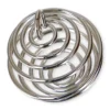 Spirale Gabbia Grande in Metallo Rodiato e Argentato 25 x 25 mm