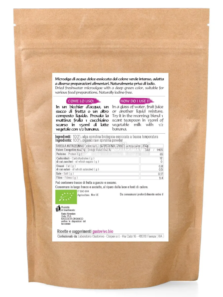 Spirulina in Polvere Biologica