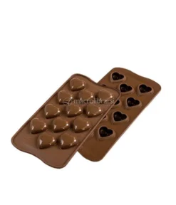 Stampo in Silicone - 12 Cioccolatini Cuore 3D