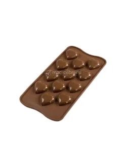 Stampo in Silicone - 12 Cioccolatini Cuore 3D