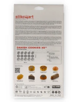 Stampo in Silicone Danish Cookies con 15 Formine per Pasticcini XS