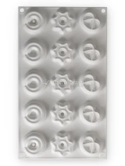 Stampo in Silicone Danish Cookies con 15 Formine per Pasticcini XS