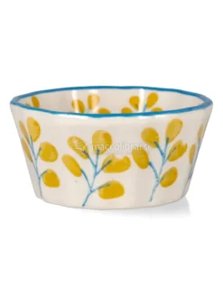 Stampo per Muffin in Gress Decorato - Floreale Giallo e Blu