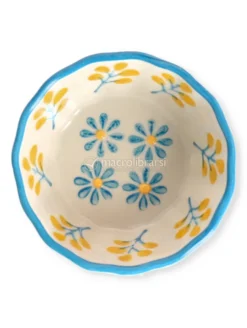 Stampo per Muffin in Gress Decorato - Floreale Giallo e Blu