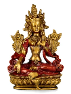 Statuetta Green Tara - Oro Rosso