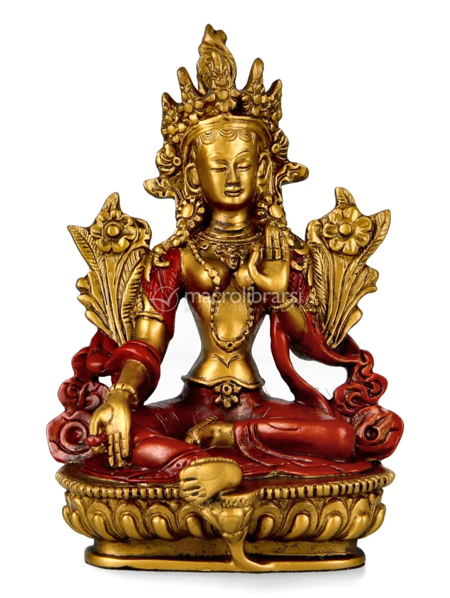 Statuetta Green Tara - Oro Rosso