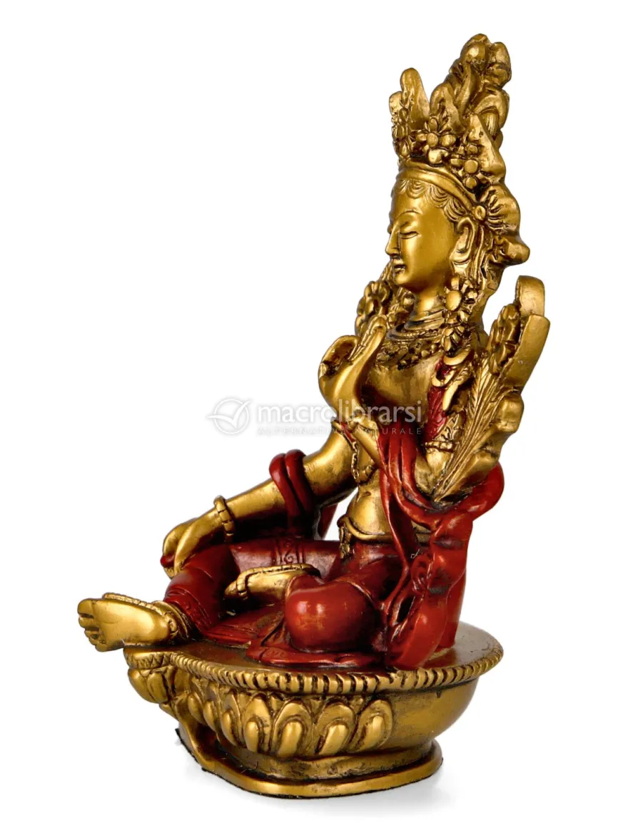 Statuetta Green Tara - Oro Rosso