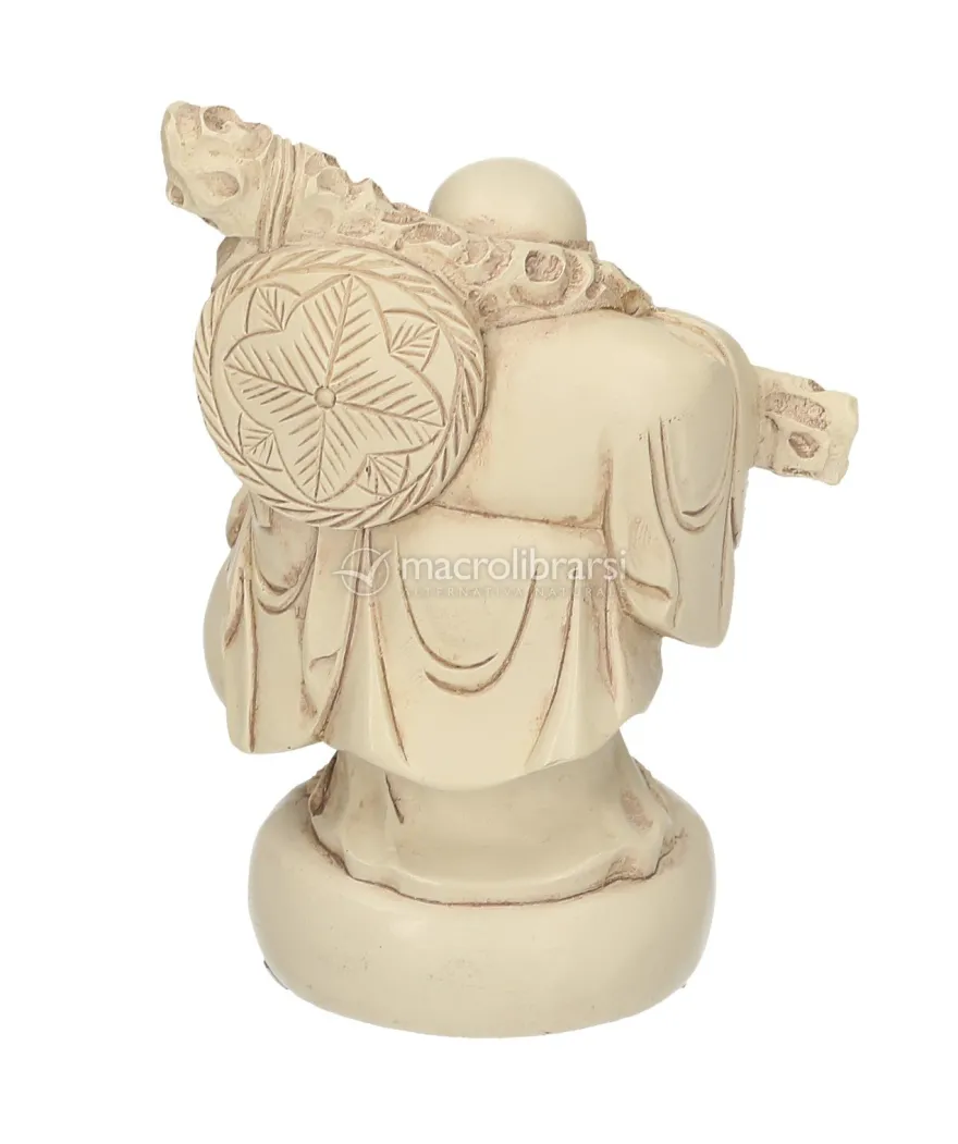 Statuetta Happy Buddha - Finish Avorio