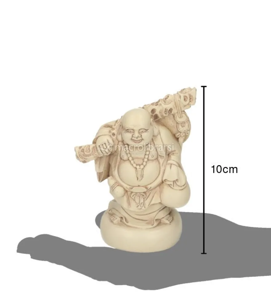 Statuetta Happy Buddha - Finish Avorio