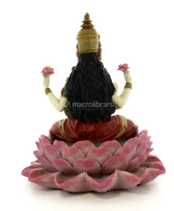 Statuetta Lakshmi Seduta su un fiore di Loto