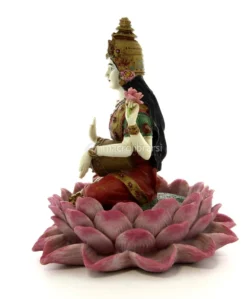 Statuetta Lakshmi Seduta su un fiore di Loto