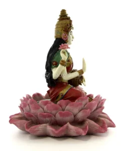 Statuetta Lakshmi Seduta su un fiore di Loto