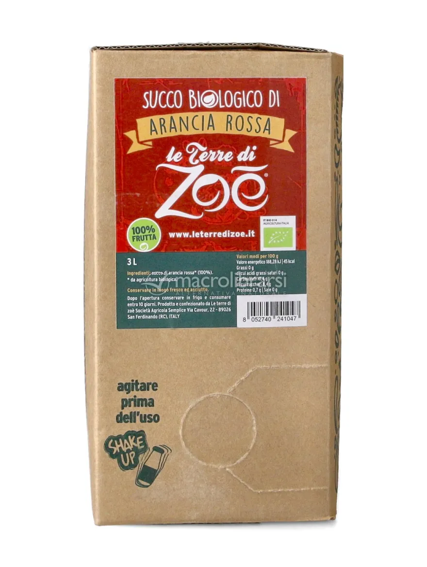 Succo Biologico di Arancia Rossa - 3 l