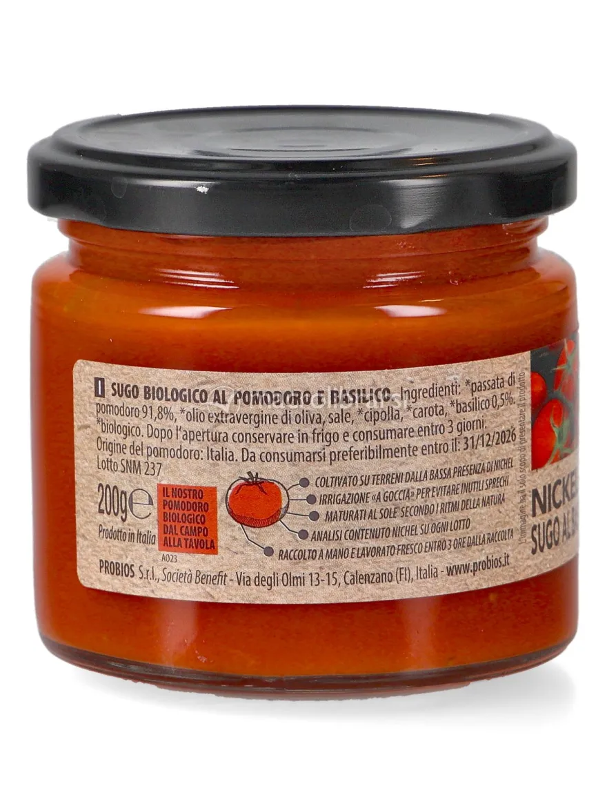 Sugo al Basilico Bio - Nickel free