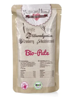 Tacchino Bio con Verdure per Cani - 130 g