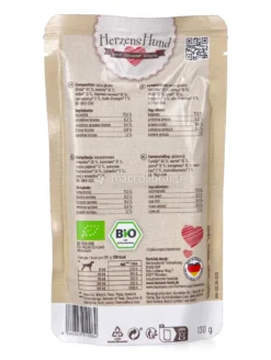 Tacchino Bio con Verdure per Cani - 130 g