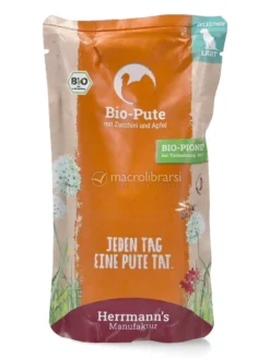 Tacchino Bio con Zucchine e Mela per Cani - 150g