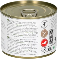 Tacchino con Mela, Zucchina e Olio di Noce per Cani - 200 g