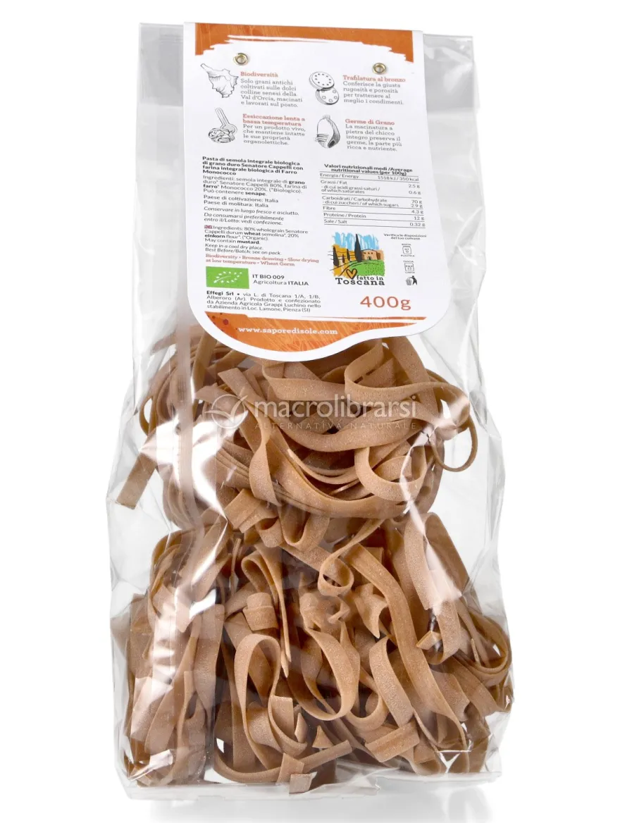 Tagliatelle Integrali Senatore Cappelli e Farro Monococco