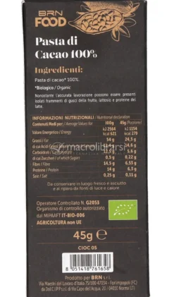 Tavoletta con Pasta di Cacao 100%