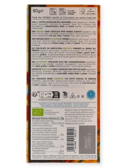 Tavoletta di Cioccolato Bio Extra Fondente Arancia