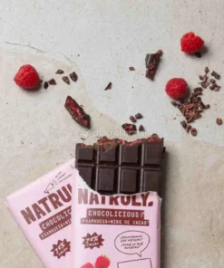 Tavoletta di Cioccolato Fondente e Lamponi Bio - Chocolicious