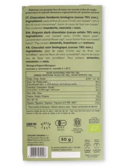 Tavoletta di Cioccolato Fondente 70% Bio
