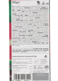 Tavoletta di Cioccolato Fondente alle Nocciole Intere