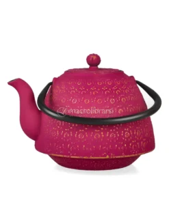 Teiera in Ghisa con Decori Oro "Sakura" Fucsia