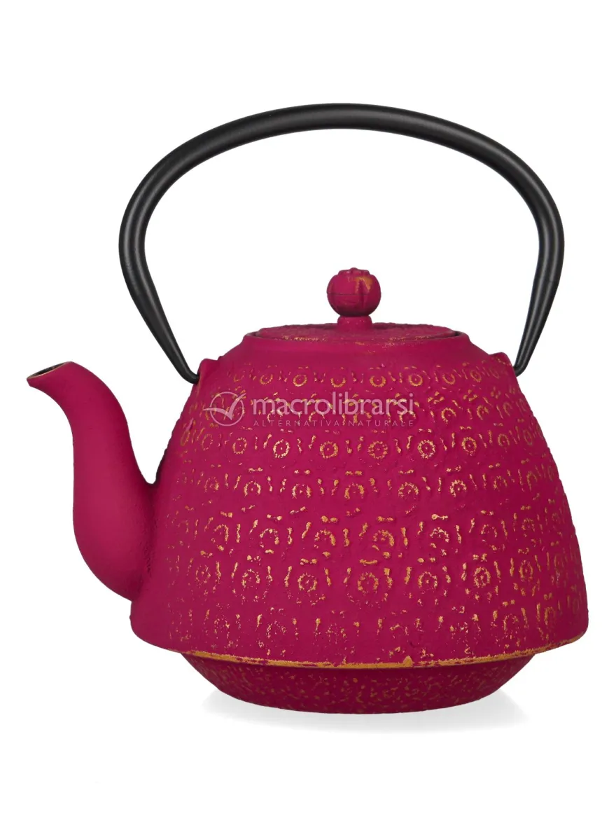 Teiera in Ghisa con Decori Oro "Sakura" Fucsia