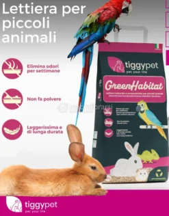 Tiggypet Green Lettiera per Piccoli Animali