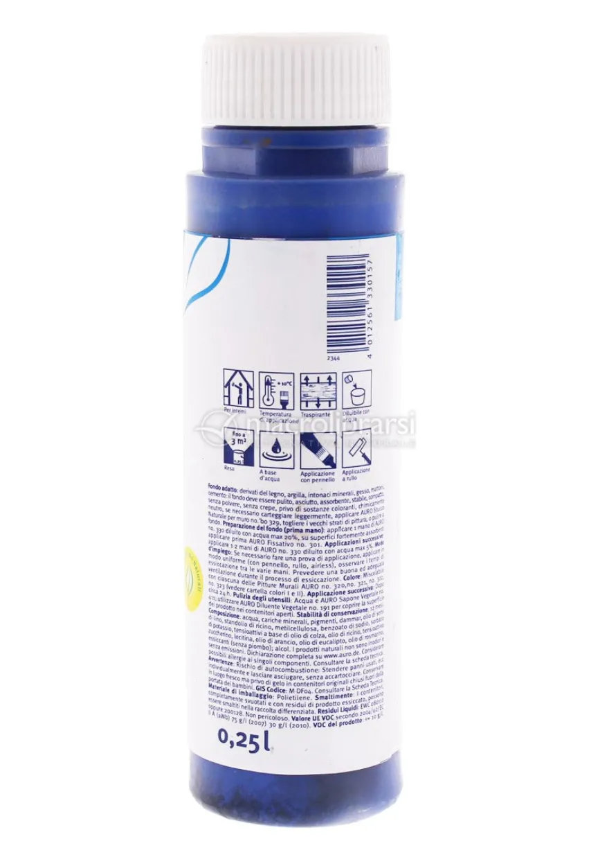 Tinta Base per Pittura Murale - Blu Ultramarino N. 330-50 - 250 ml