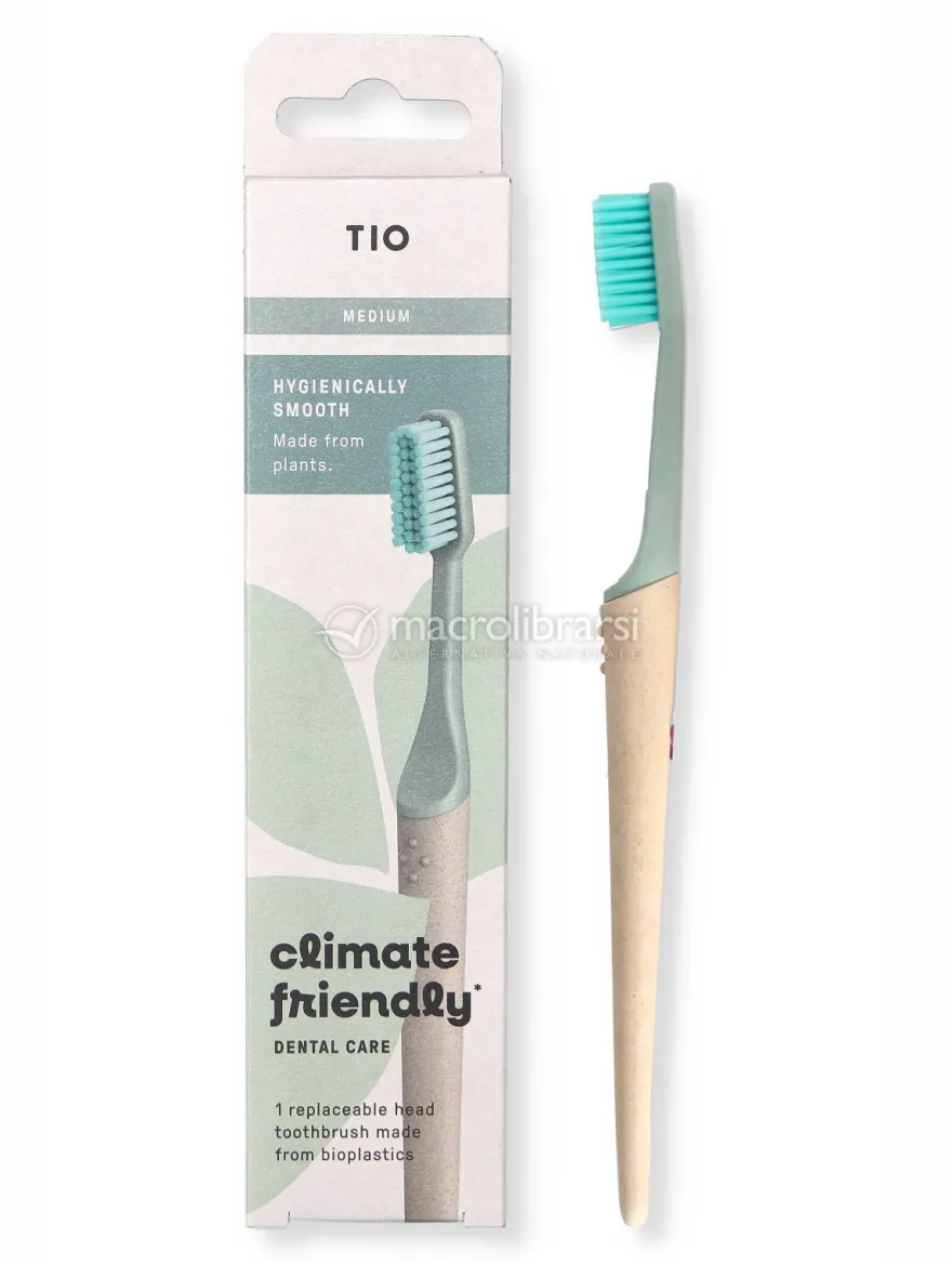 Tiobrush Spazzolino da Denti - Medio - Verde chiaro