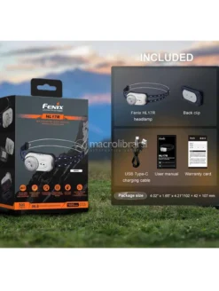 Torcia Frontale Nera 500 Lumen