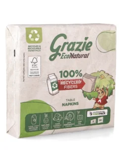 Tovaglioli in Carta Riciclata Fiberpack® "Grazie Natural"
