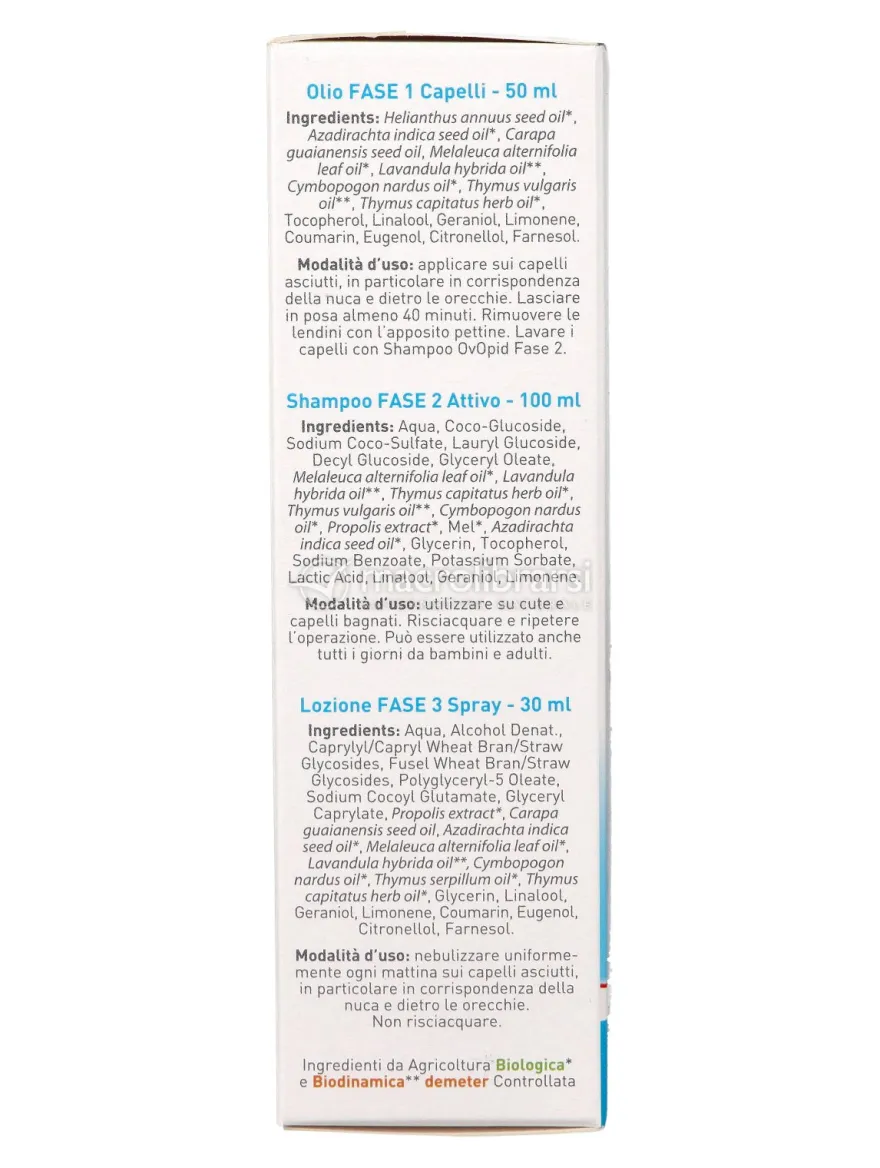 Trattamento Completo contro i Pidocchi Ovopid - Olio, Shampoo e Spray