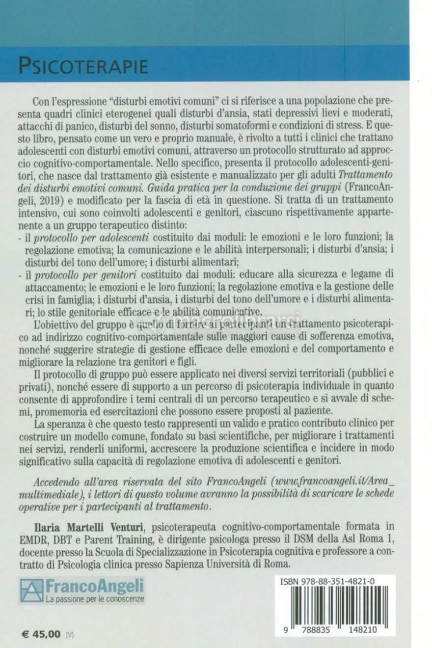 Trattamento dei Disturbi Emotivi Comuni in Adolescenza