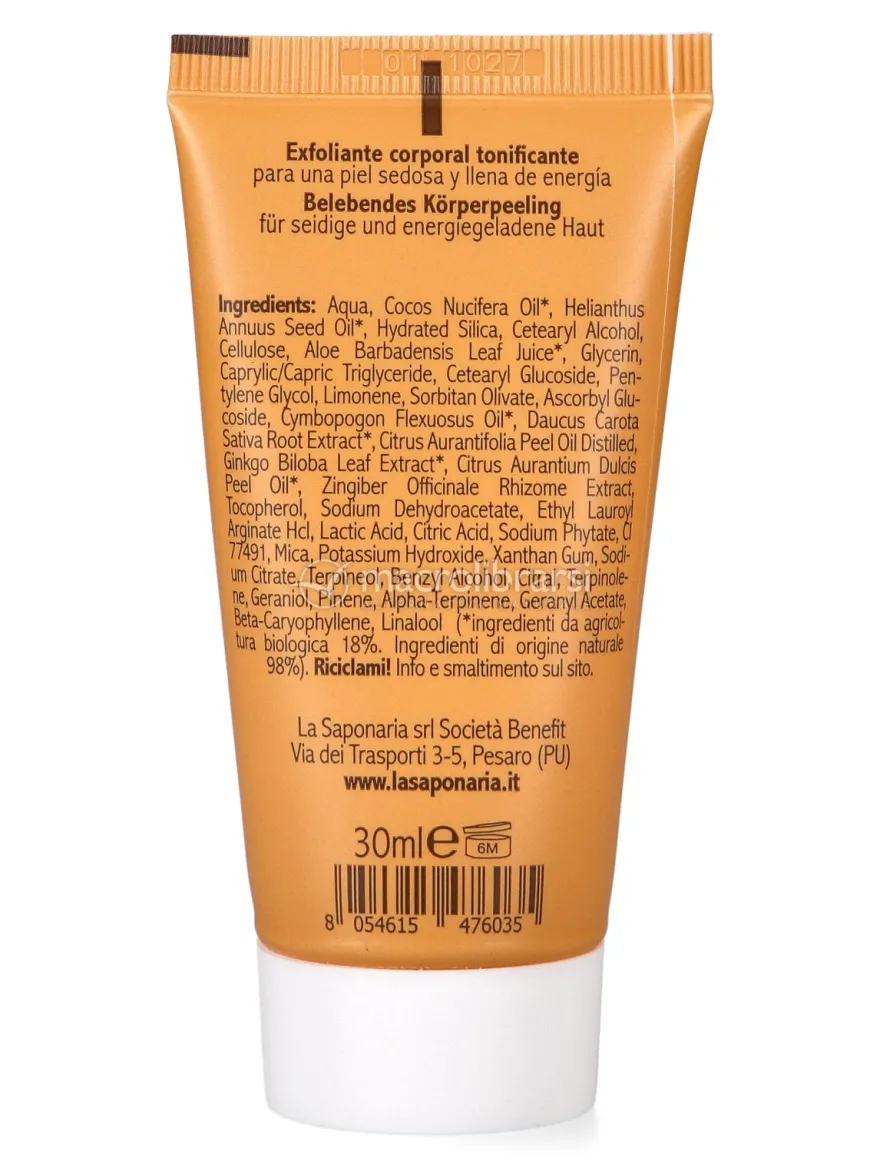Travel-Size Scrub Corpo Tonificante Ginkgo Bio e Vitamina C - 30 ml