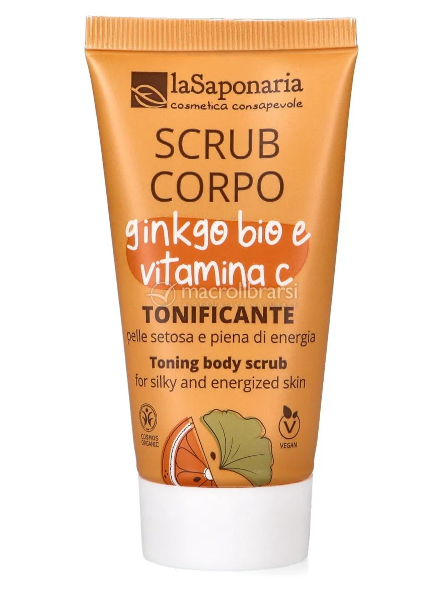 Travel-Size Scrub Corpo Tonificante Ginkgo Bio e Vitamina C - 30 ml