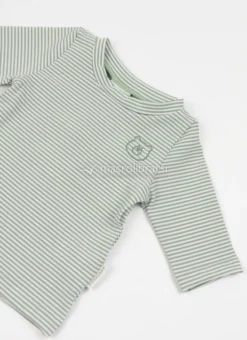 T-Shirt Mare Maniche Tre Quarti UV50+ - Blue Stripes Bear - 9/12m