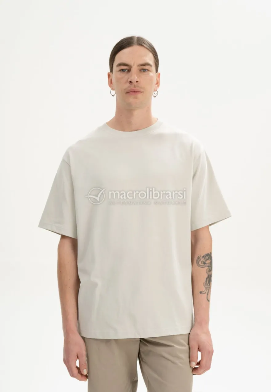 T-Shirt Uomo Oversize in Cotone Bio Bhajan - Betulla - S