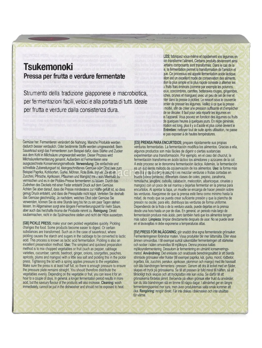 Tsukemonoki - Pressa per Frutta e Verdure Fermentate