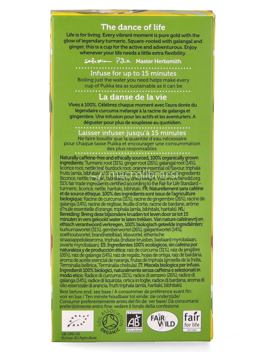 Turmeric Active - Tisana Pukka Bio